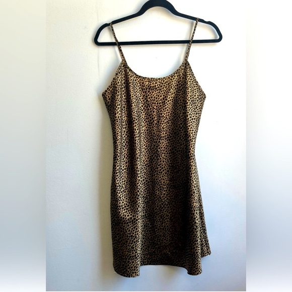 Vintage Dresses & Skirts - Vintage Leopard Print Slip Dress